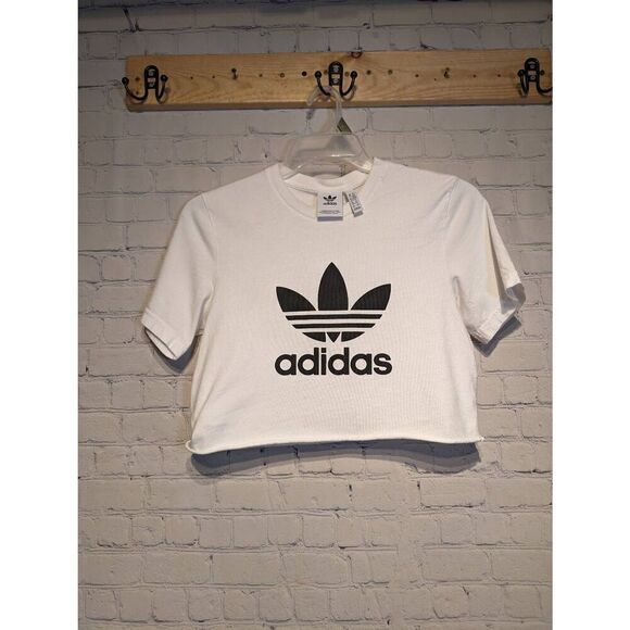 Adidas crop tri-leaf Tshirt xs - Picture 1 of 3